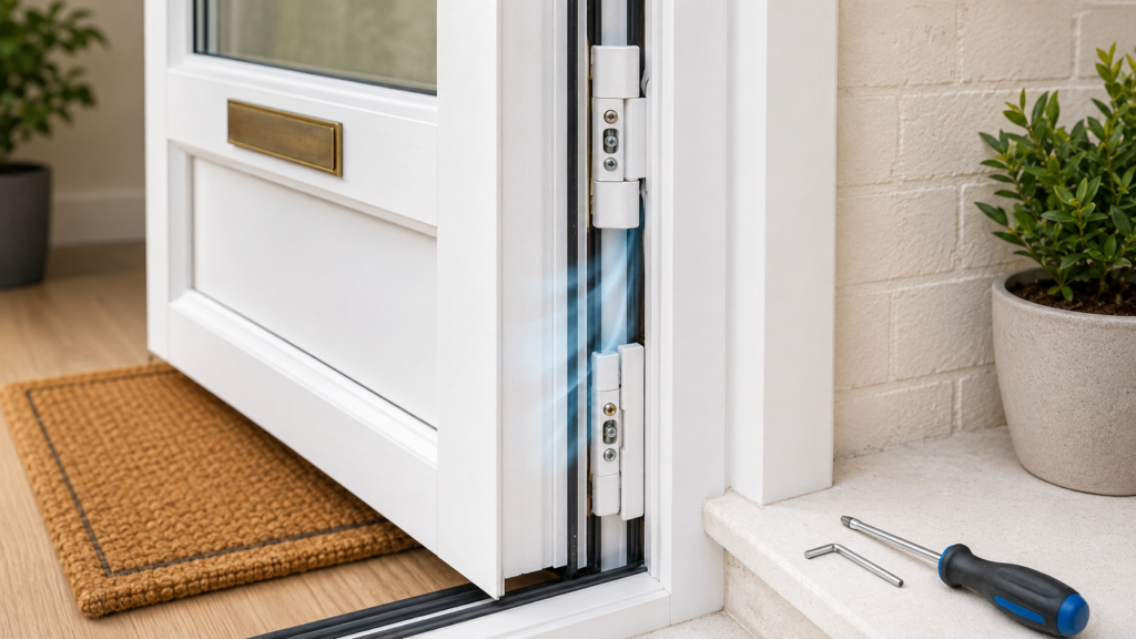 How to adjust upvc door hinges to stop a draught How to Adjust uPVC Door Hinges to Stop a Draught